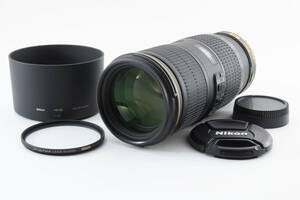 [完動美品] NIKON ニコン AF-S NIKKOR 70-200mm F4 G ED VR IF 望遠レンズ　フィルターフード付き #2143994A