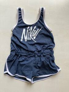 NIKE Toddler Swimwear 1981823-08 キュロットワンピース 90 USED ナイキ トドラー 女児 スイムウェア 水着 オブシディアンヘザー ネイビー