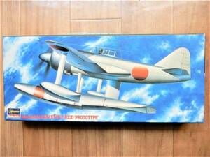 限定品？絶版品？ハセガワ製1／72日本海軍川西N1K1十五試水上戦闘機強風プロトタイプ　二重反転プロペラの試作型、局地戦闘機紫電改の元