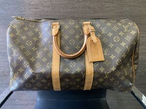 LOUIS VUITTON ルイヴィトン モノグラム トラベルバッグ キーポル 45 ブラウン ボストンバッグ M41428 VI8903