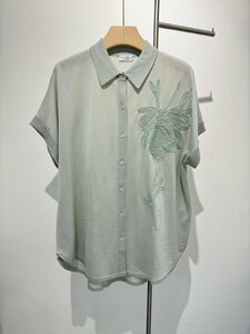ブルネロクチネリ　BRUNELLO CUCINELLI レディース　ブラウス　ニット　ポロシャツ　半袖　S-L　刺繍　サイズ選択可能　 b411