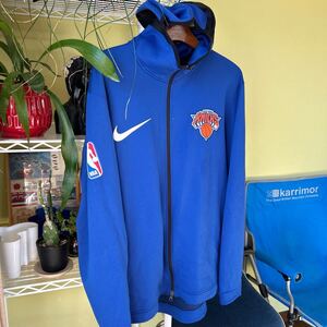 ナイキ　NBA NY KNICKS パーカー　メッシュジャージ 紺XXXL