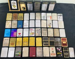 #4448⑪ ★ ZIPPO 55点＋スリム2点＋おまけ　まとめ ジッポー オイルライター コレクション　着火未確認 現状品 【ジャンク扱い】★