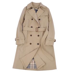 美品 バーバリー ロンドン BURBERRY LONDON コート トレンチコート ライナー付 裏チェック コットン レディース 38 cf12od-rm10r07588