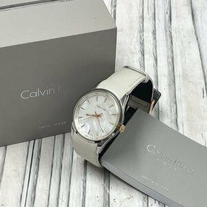 m002l H8(60) カルバンクライン CALVIN KLEIN BOLD 腕時計 アナログ クォーツ シェル文字盤 3針 K5A 31B メンズウォッチ 稼働品