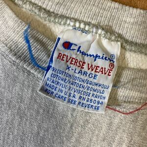 チャンピオン Champion リバースウィーブ ビンテージ スウェット USA製 XL グレー系 古着