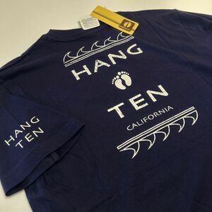 ●送料390円可能商品 ハンテン HANGTEN 新品 メンズ カジュアル バックプリント 半袖 Tシャツ Ｌサイズ 紺[SM406-BL5-L]一 三 弐★QWER★