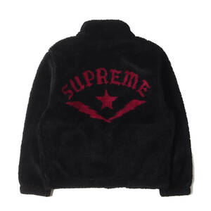 美品 Supreme シュプリーム ジャケット サイズ:S 22SS スターロゴ フリース フルジップ ジャケット Star Fleece Jacket ブラック