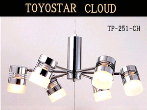 ★送料無料★匿名配送★トヨスター　TOYOSTER TP-251/CH 白熱電球ペンダント6灯/クリスタル ペンダントライト