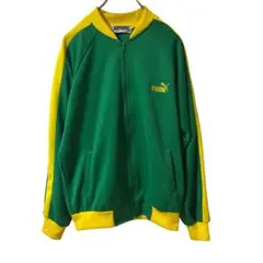 PUMA プーマ　グリーン　イエロー　トラックジャケット　90s あのちゃん