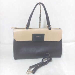 FURLA 2way ショルダーバック バイカラー