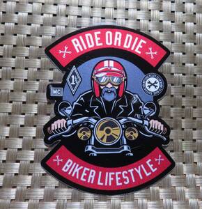 叔父ライダーST新品 ◇ヒゲおじさんRIDE OR DIE　BIKER LIFESTYLE　オイル　ガソリン　ステッカー　シール防水■アメリカUS　大型バイク