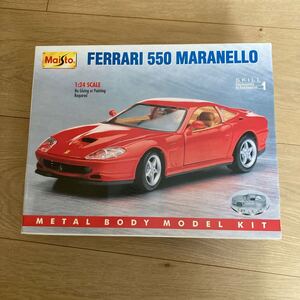 未組立　Maisto　FERRARI 550 MARANELLO　METAL BODY MODEL KIT　1:24