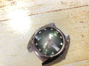 レア ヴィンテージ SEIKO LM 25石 セイコー ロードマチック デイデイト 5606-7230 緑グリーンカットガラス 自動巻 メンズ 腕時計