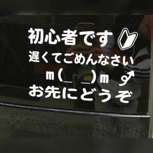 初心者マーク　ステッカー　煽られ防止　一枚の在庫ですのでお早めにどうぞ。