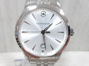 【紳士用腕時計】VICTORINOX ビクトリノックス/241828／シルバー／デイト /クォーツ時計