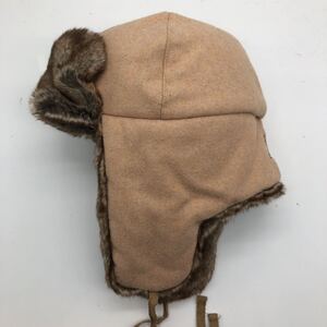 新品未使用 KANGOL(カンゴール) つば付き飛行帽 Mサイズ ベージュ WOOL AVIATOR メンズ レディース 秋冬 防寒 トラッパー フライトキャップ