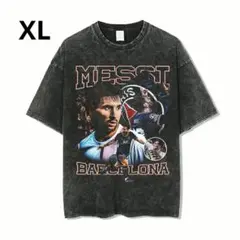 メッシ　サッカー　Messi　ヴィンテージ加工　Tシャツ　XL