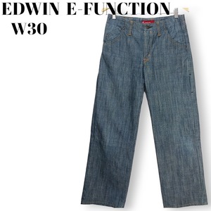 EDWIN E-FUNCTION シャンブレー　ワイドパンツ　メンズW30　デニムジーンズ　エドウィン　イーファンクション　230601-07