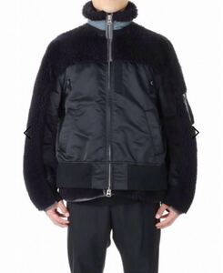 4 サカイ sacai ボアブルゾン ブラック ウール