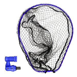 タモ網 Lサイズ ＆ タモジョイント(ORIジョイント) ２点セット ブルー (landingset-181-bl)