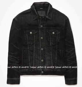 〓ラスト!! アメリカンイーグル/US XL/AE Black Denim Jacket/Black ／ Gジャン