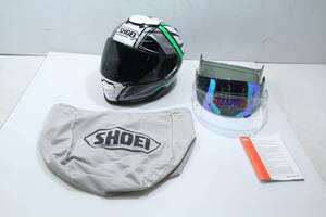 中古　SHOEI GT-AirⅡ HASTE　（へイスト）　サイズ：M　製造2020年5月13日　白/黒/緑　おまけ付き