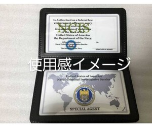 希少　実物　アメリカ　連邦　職員型 US 証明書　IDカード　ケース　本皮　本革　 　FBI　耐久性あり　ミリタリー