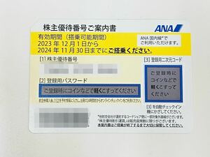 ANA株主優待券 有効期限2023年12月1日~2024年11月30日