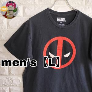 C179【MARVEL】半袖Tシャツ【メンズL】 ブラック