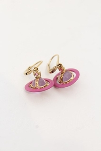 【USED】Vivienne Westwood / PETITE ORIGINAL ORB EARRING IM ピンク×ゴールド 【中古】 O-24-05-26-013-er-IG-OS