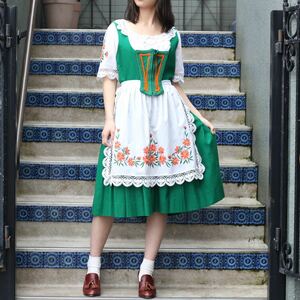 *SPECIAL ITEM* EU VINTAGE DIRNDL DESIGN TYROLEAN ONE PIECE FULL SET/ヨーロッパ古着ディアンドルデザインチロルワンピースフルセット