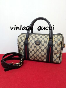 美品 極上！gucci シェリーライン 2wayミニボストンバッグ ハンドバッグ