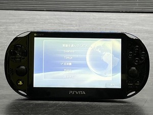 B5★【動作品】SONY PSVITA Playstation VITA 本体 ブラック×ブルー／PCH-2000