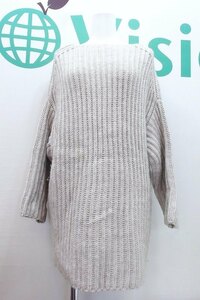 W*お買得！マウジー moussy ローゲージ リブニット FREE ライトグレー kz4620207138