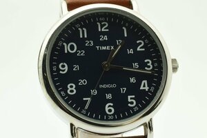 稼働品 タイメックス インディグロ ラウンド クォーツ メンズ 腕時計 TIMEX