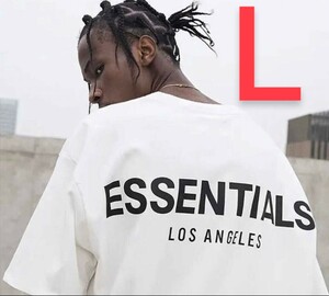 新品 ESSENTIALS エッセンシャルズ LA限定 半袖/Tシャツ Ｌ ホワイト