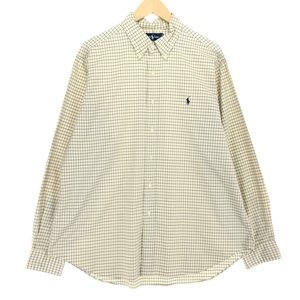 古着 ラルフローレン Ralph Lauren CLASSIC FIT 長袖 ボタンダウンチェックシャツ メンズXL相当 /eaa486044