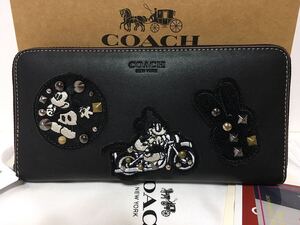 【新品・送料無料】COACH ミッキー 長財布★ラウンドファスナー★コーチ★F59340