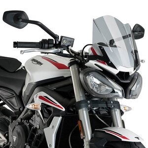 在庫あり Puig 20432H スクリーン バイザー ショート TRIUMPH　STREET TRIPLE S (20-22) [スモーク] プーチ NEW GENERATION