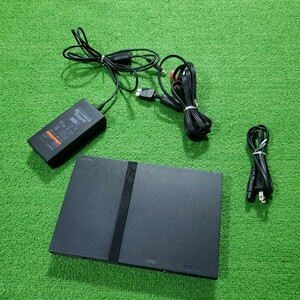 SONY ソニー PS2 本体 SCPH-70000 ブラック 動作確認済み 人気モデル プレステ2 PlayStation2 薄型 オススメ ゲーム機器