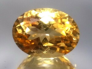 3.42ct 新品・ギラギラの凄いテリ・天然シトリン ブラジル産