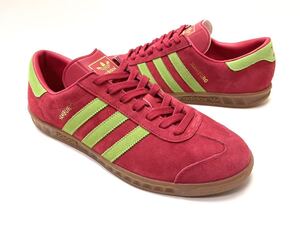 デッド!! レア 新品 14年 adidas HAMBURG アディダス ハンブルグ スエード 赤緑 28cm / US 10 ビンテージ 都市 地名