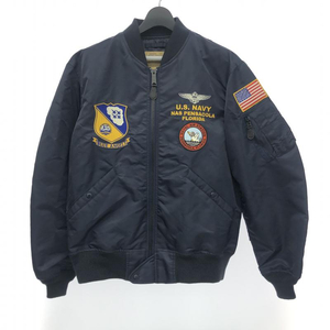 【中古】AVIREX　 L-2 BLUE ANGLES F-14　783-4152003　XL　ネイビー　アヴィレックス[240066138257]