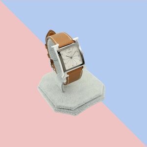 美品 エルメス H　ウオッチ HH1.710 Hermes H Watch ゴールド ブラウン ベルト(01123)