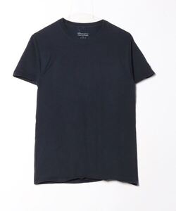 「Champion」 ワンポイント半袖Tシャツ S ネイビー メンズ