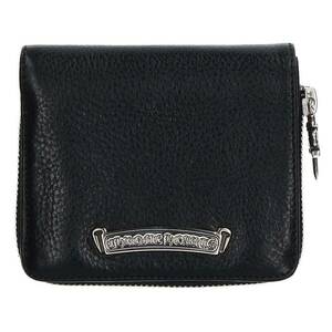 クロムハーツ Chrome Hearts SQ ZIP BILL/スクエアジップビル ラウンドジップレザーウォレット財布 中古 SJ02