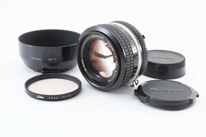 ★超美品　動作確認済★ NIKON ニコン AI NIKKOR 50mm f1.4 MF レンズ　HS-9 フード付　防湿庫管理 #Y817