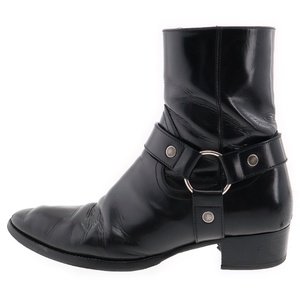 SAINT LAURENT PARIS サンローランパリ Wyatt Harness Boot クラシック ワイアット レザー ハーネスブーツ ブラック D1573070