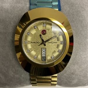 【名古屋発】営MK74-60Y RADO ラドー DIASTAR ダイヤスター メンズ 腕時計 648.0413.3 自動巻き ゴールド 箱あり 腕周り約17cm 稼動品